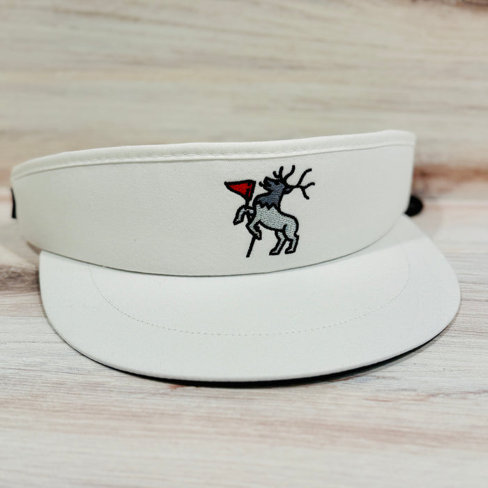 Highlands "Ser Eldrick the Pin Slayer" High Crown Tour Visor - White (Made in the USA)