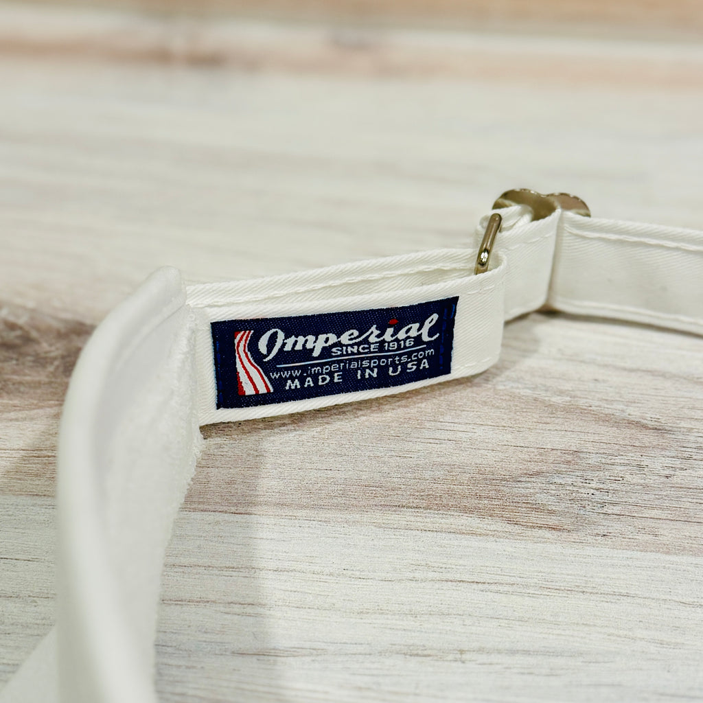 Highlands "Ser Eldrick the Pin Slayer" High Crown Tour Visor - White (Made in the USA)